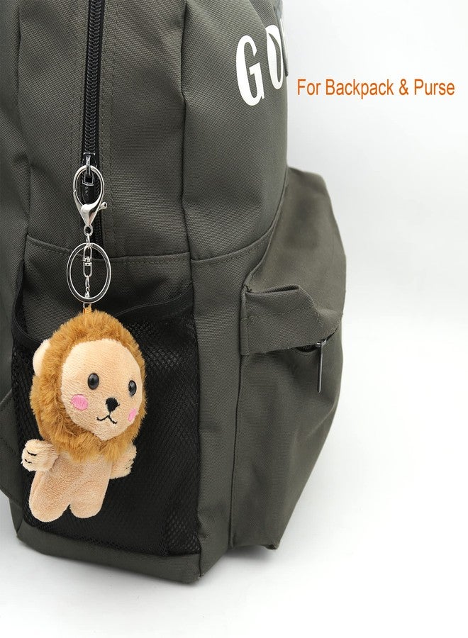 Zitokin Lion Plush Keychain Bag Charms, 4" Inch Cute Leo Purse Charms for Handbag Backpack Gift for Women - Image 2